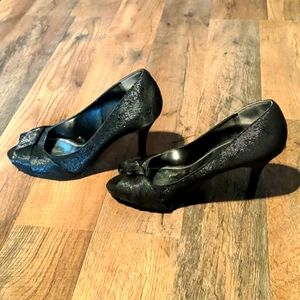 Open toe high hill APT.9, size 6.5m black